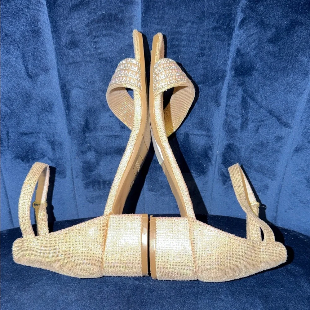 Elegant Gold Girls Sandals Size 4